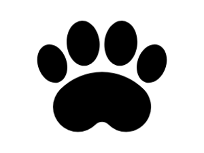 black paw print icon